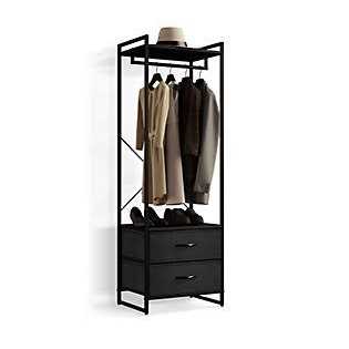Sorbus Clothing Rack with Drawers Clothes Stand Dresser Wood Top - Image 3