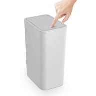 TrashAid Bathroom Trash Can with Lid 2.6 Gallon / 10 Liter Small Garbage Can with Press Top Lid