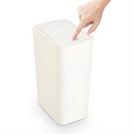 TrashAid Bathroom Trash Can with Lid 2.6 Gallon / 10 Liter Small Garbage Can with Press Top Lid