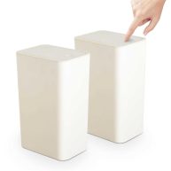 TrashAid Bathroom Trash Can with Lid 2.6 Gallon / 10 Liter Small Garbage Can with Press Top Lid