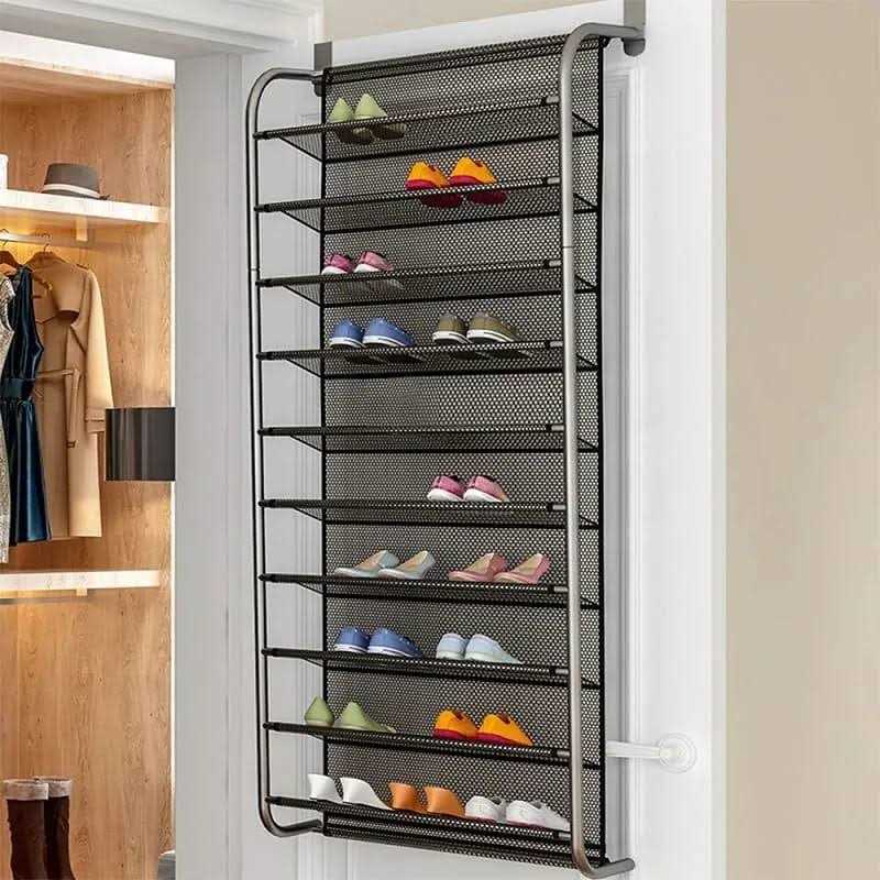 Whitmor White 36-Pair Over The Door Shoe Organizer - Image 5