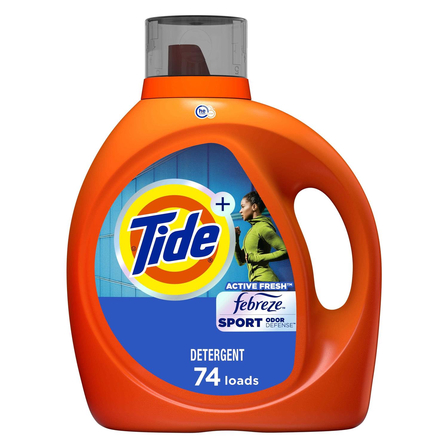 Tide Plus Febreze Liquid Laundry Detergent Sport Odor Defense