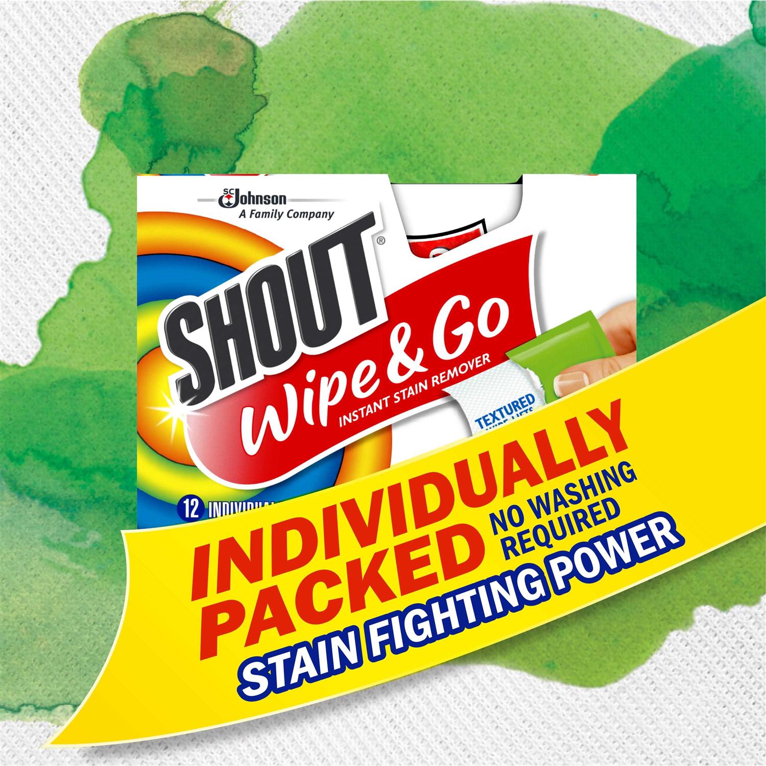 Shout Wipe & Go Instant Stain Remover Wipes - Image 4