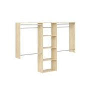The Stow OK1460-MJ 4-8 ft. Wide Deluxe Shelving Closet Kit, Honey Blonde