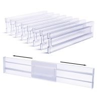 Vtopmart Adjustable Drawer Dividers Plastic Drawers Separators for Clothing,Kitchen Utensils from 12.2 inch-21.8 inch