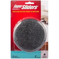 Super Sliders 4 inch Round Furniture Caster Cup Plastic for Hardwood Brown