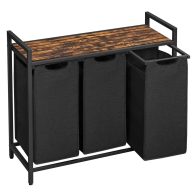 VASAGLE Laundry Hamper, Laundry Basket, Laundry Sorter with 3 Pull-Out and Removable Bags