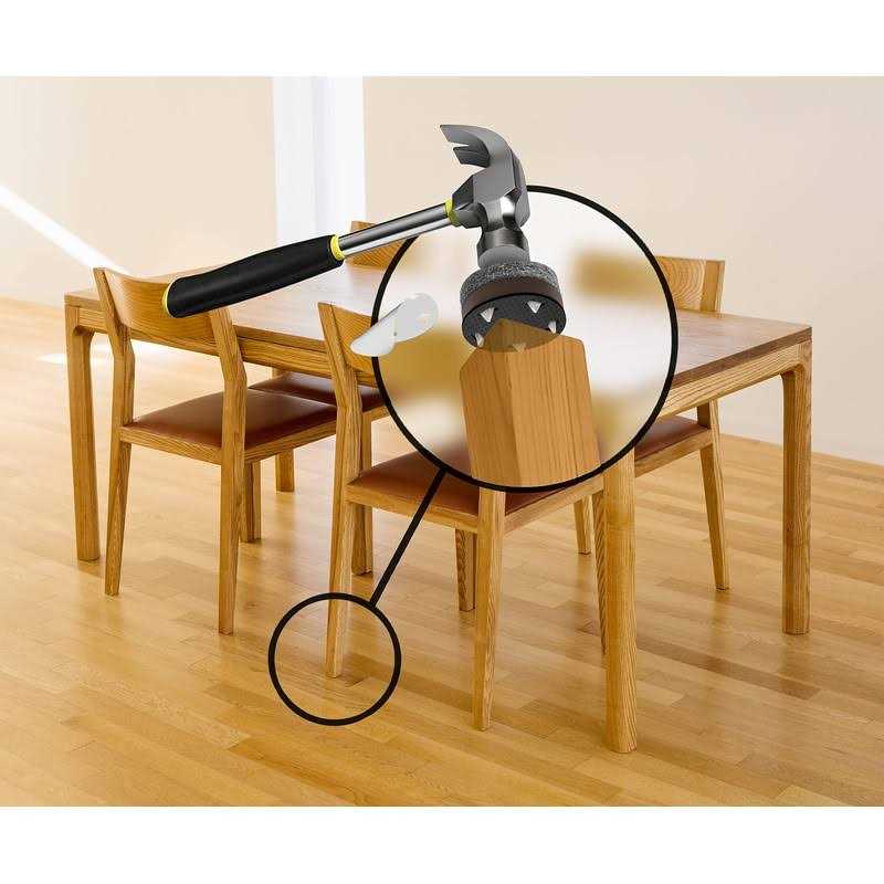 Slipstick GorillaFelt Chair Leg Floor Protectors/Felt Glides Tap-On Felt Furniture Pads Guaranteed to Stay On - Image 3