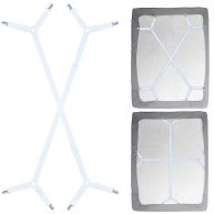 Siaomo Sheet Suspenders Straps Adjustable Crisscross Bed Holder Clips Elastic Band Sheet Grippers,2Pcs/Set