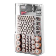 THE BATTERY ORGANISER The Battery and Tester with Cover, Battery Storage Organizer and Case