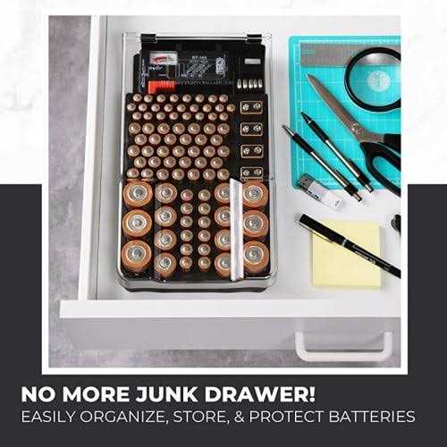 THE BATTERY ORGANISER The Battery and Tester with Cover, Battery Storage Organizer and Case - Image 5