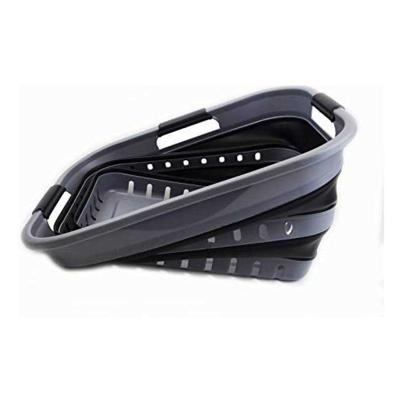 Sammart 30l Collapsible 3 Handled Plastic Laundry Basket Foldable Pop Up Storage Container/Organizer - Image 5