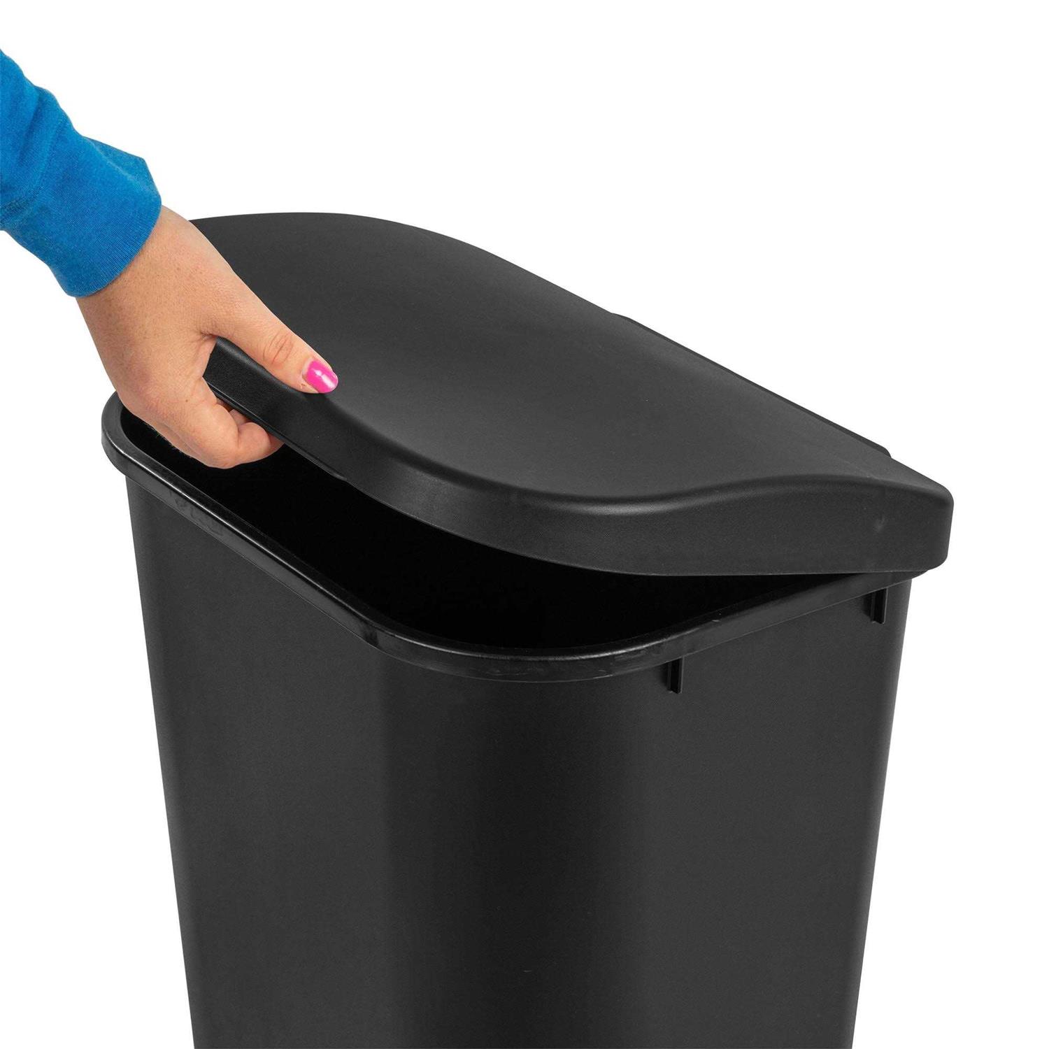 Sterilite 11.3 Gallon Lift Top Lid Wastebasket Trash Can - Image 3
