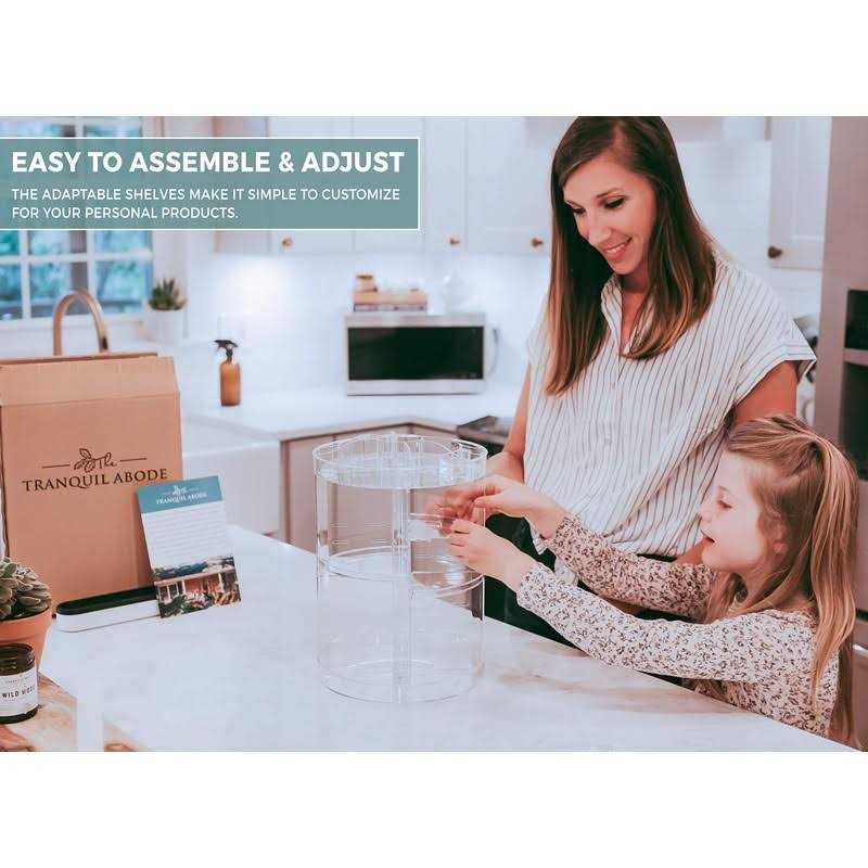 Rotating Makeup Organizer by Tranquil Abode 360 Spinning Storage Display Case - Image 3