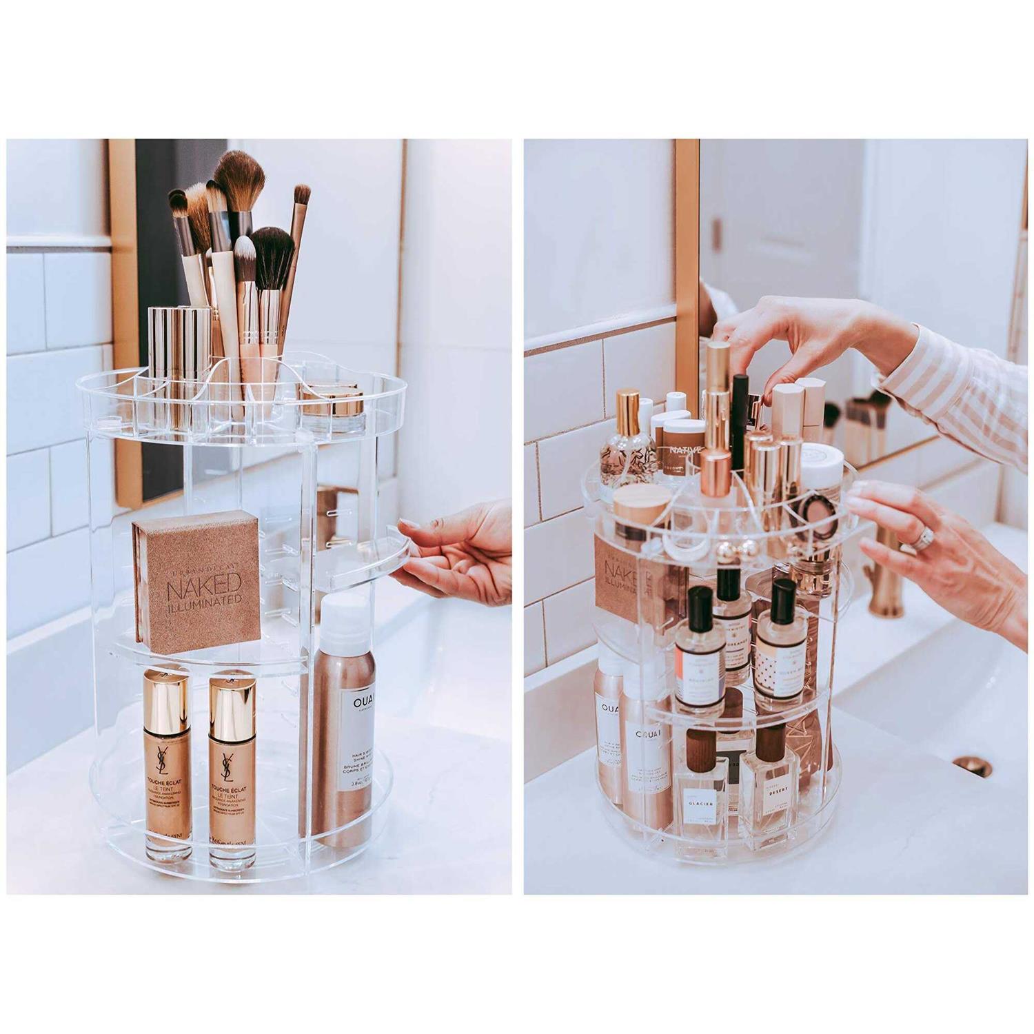 Rotating Makeup Organizer by Tranquil Abode 360 Spinning Storage Display Case - Image 4