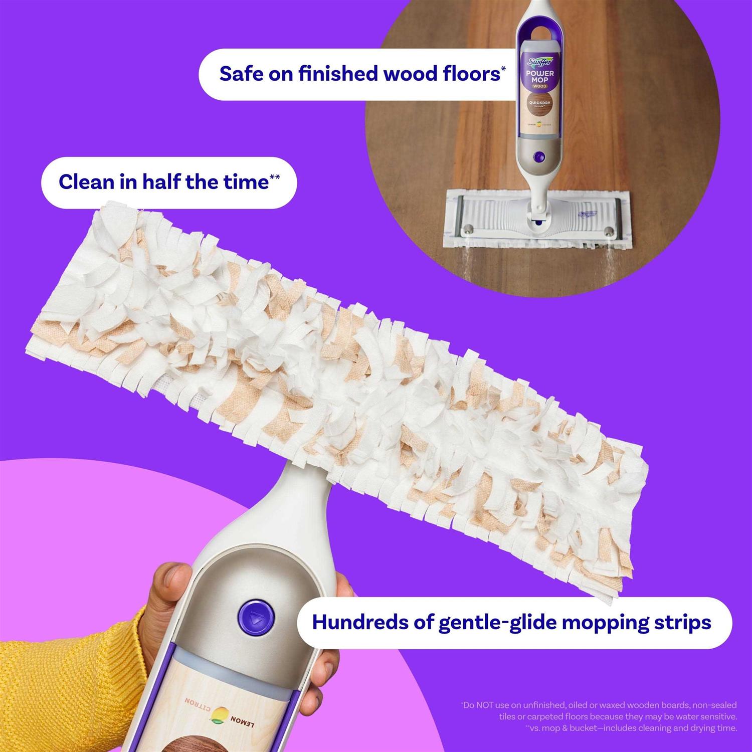 Swiffer Power Mop Wood Mopping Pad Refills - Image 3