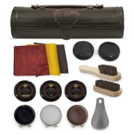 Stone and Clark Stone & Clark 12PC Shoe Polish & Care Kit Leather Shoe Shine Kit with Brown Wax