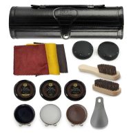 Stone and Clark Stone & Clark 12PC Shoe Polish & Care Kit Leather Shoe Shine Kit with Brown Wax
