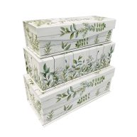 VOTUM Set of 3 Nesting Hinged Lid Storage Boxes