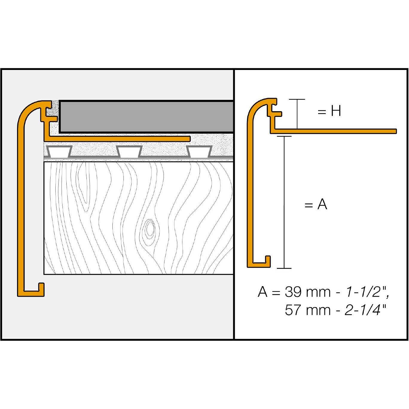 Schluter Rondec-Step Aluminum Tile Edging Trim - Image 4