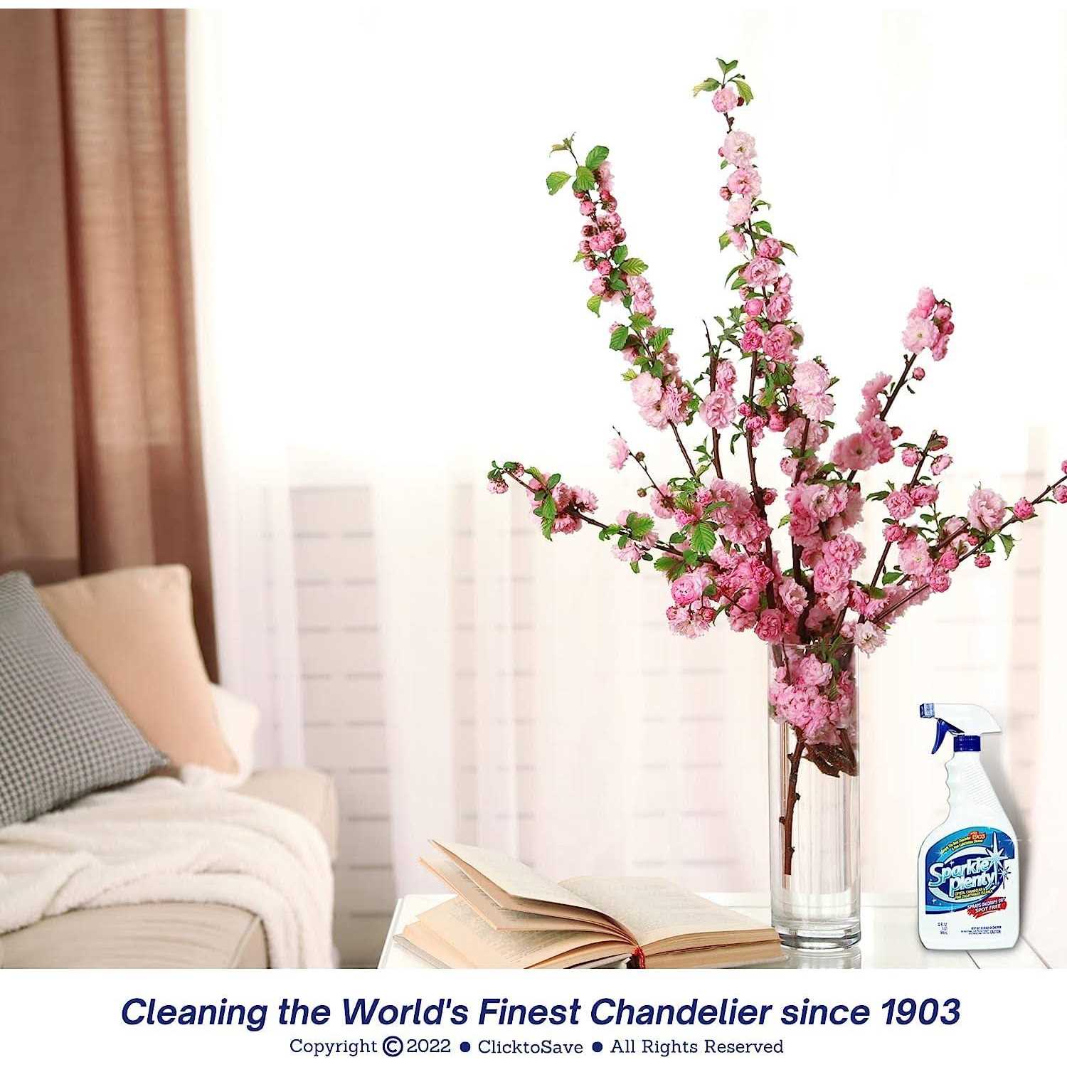 Sparkle Plenty Chandelier Cleaner Drip Dry Spray Crystal Chandelier Cleaner Spray No Wipe - Image 5