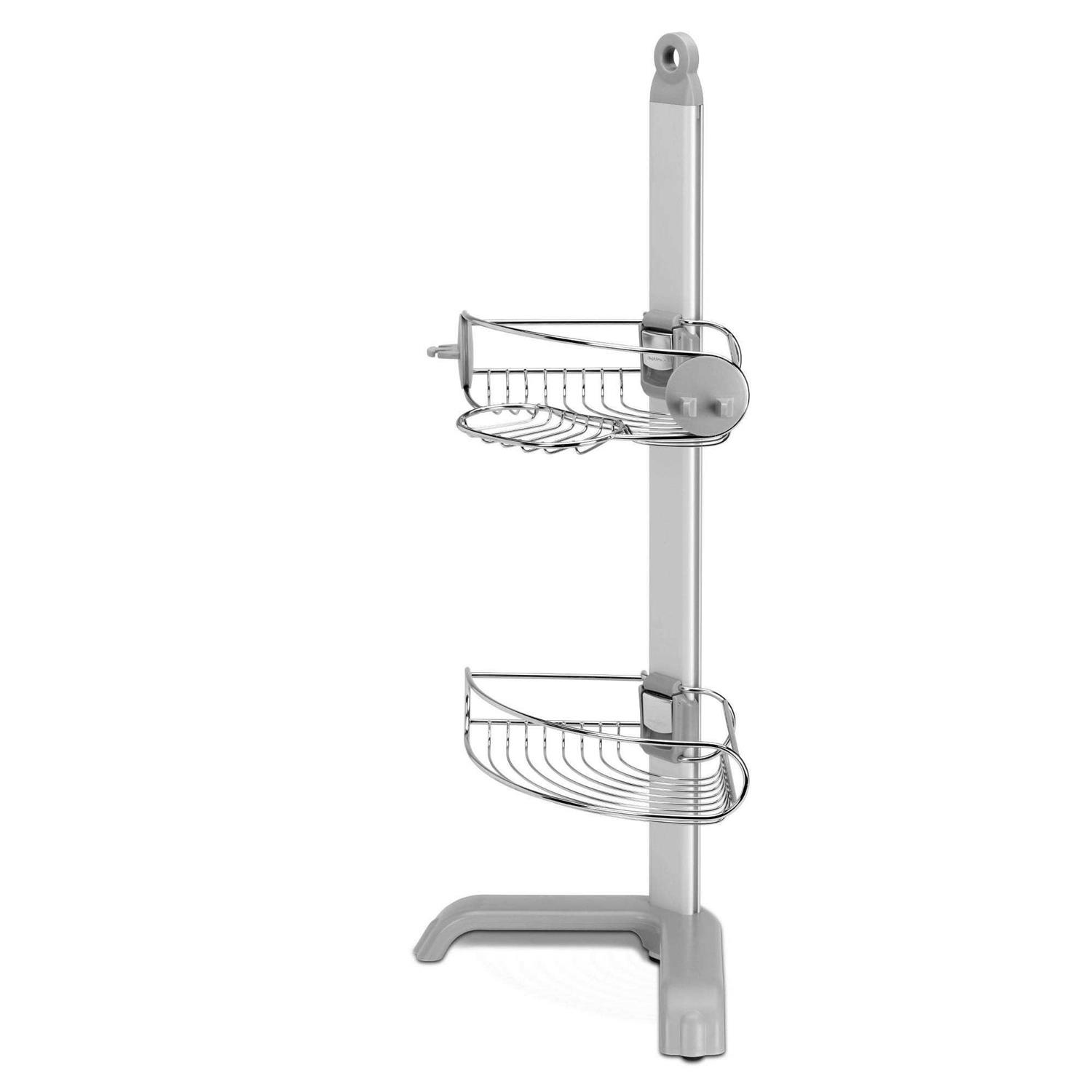 simplehuman Corner Shower Caddy Stainless Steel and Anodized Aluminum - Image 2