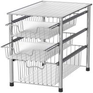 Simple Houseware 3-Tier Stackable Sliding Basket Organizer Drawer