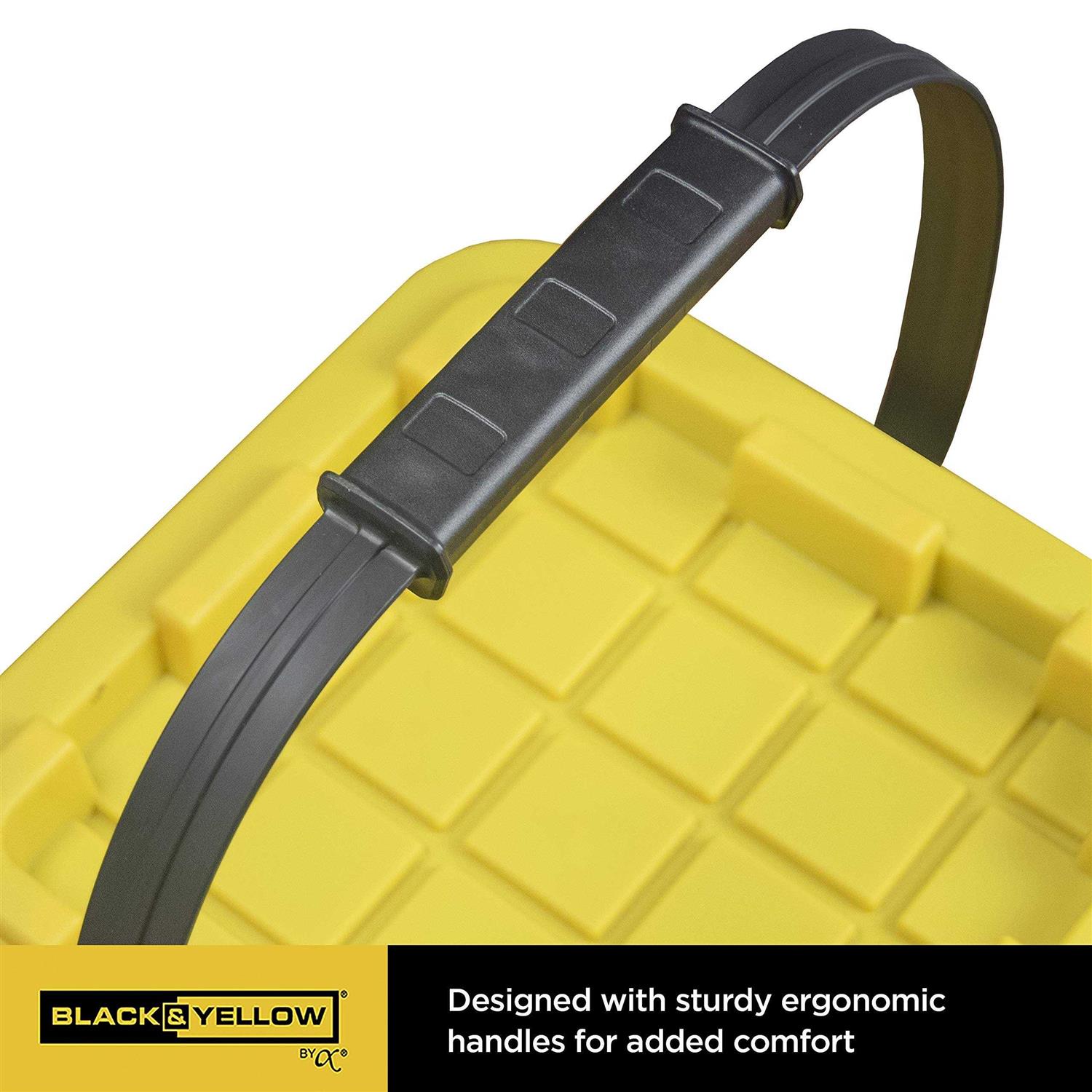Tough Box 5 Gallon Black Bucket with Yellow Lid 5GTBXBKTBY - Image 3