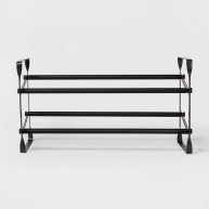Room Essentials 2 Tier Expandable Shoe Rack Gunmetal