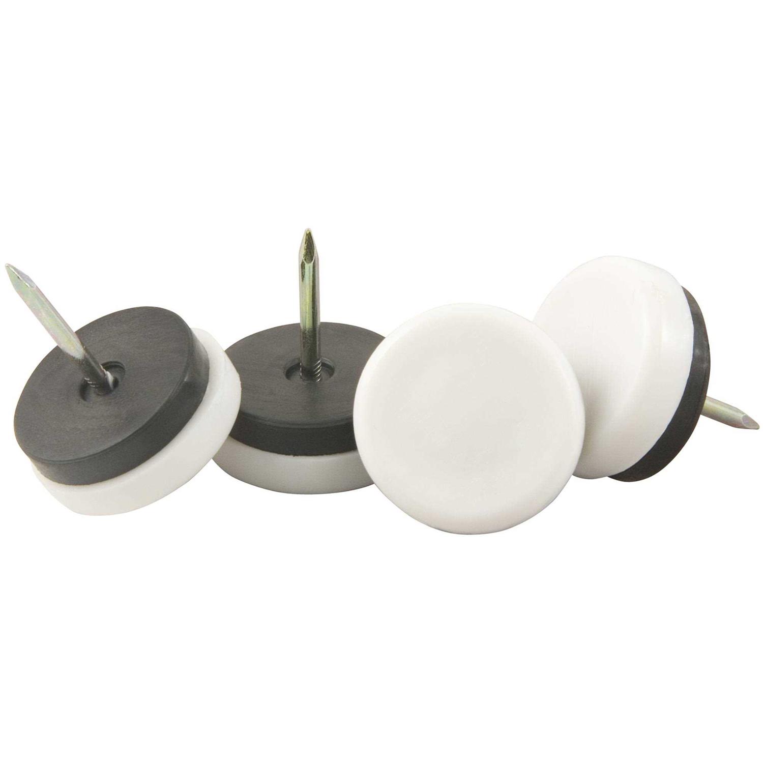 Super Sliders 1-1/16 inch Round Nail on Furniture Glides Plastic