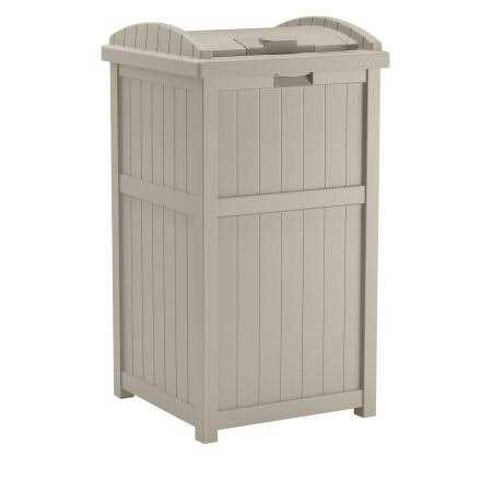 Suncast Outdoor Hideaway Trash Can Bin