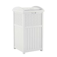 Suncast Outdoor Hideaway Trash Can Bin
