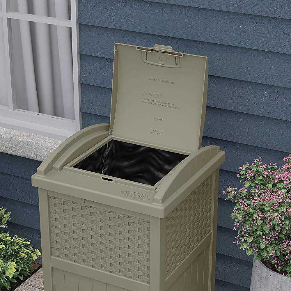 Suncast Outdoor Hideaway Trash Can Bin - Image 5
