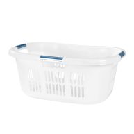 Rubbermaid 2.1 Bushel Large Hip-Hugger Portable Plastic Laundry Basket