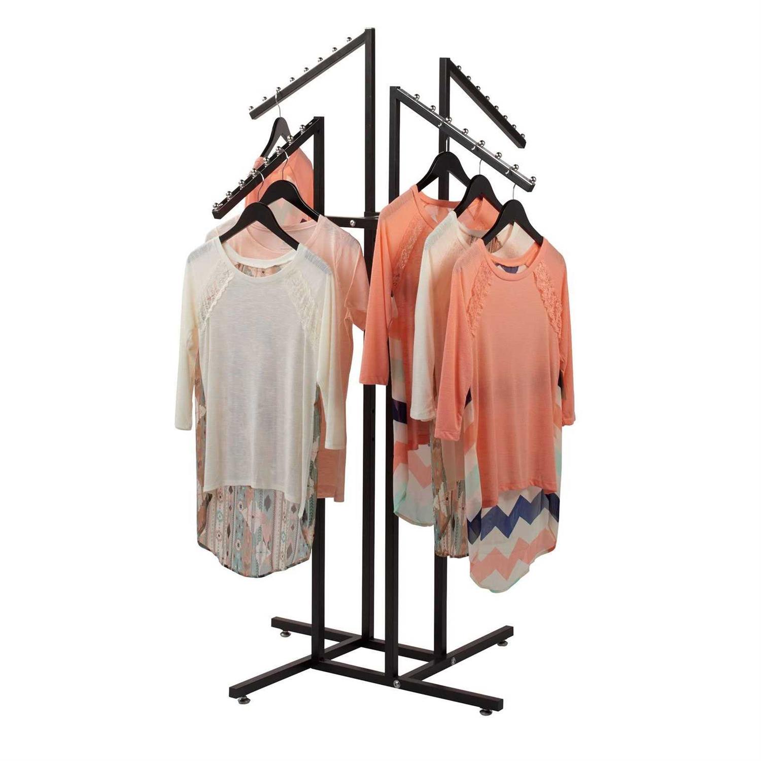 SSWBasics 4 Way Clothing Rack with Slanted Arms