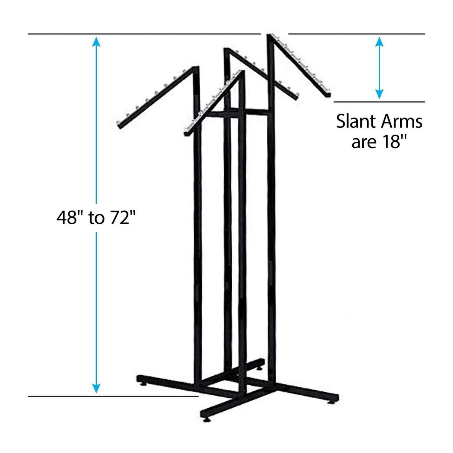 SSWBasics 4 Way Clothing Rack with Slanted Arms - Image 2