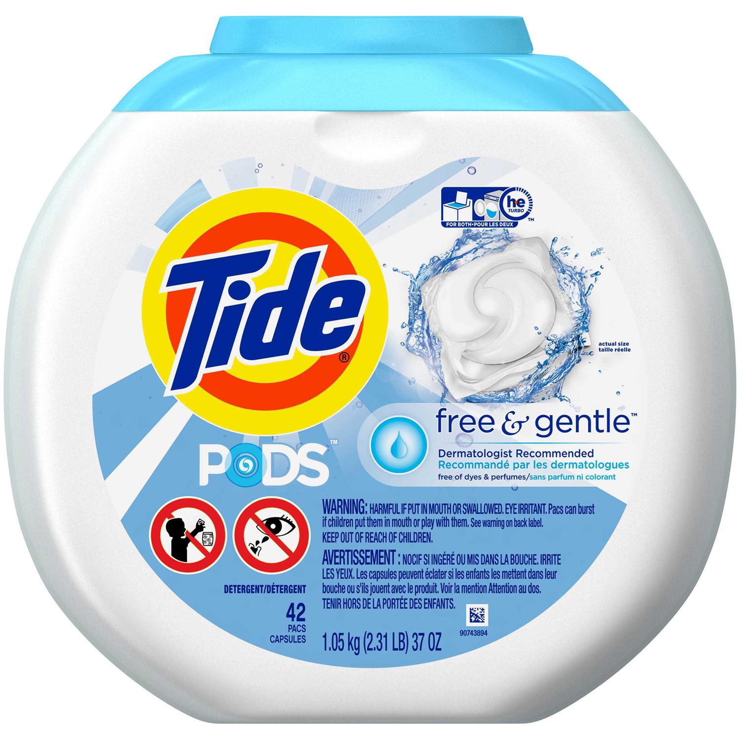Tide Pods Laundry Detergent Liquid Pacs Free & Gentle