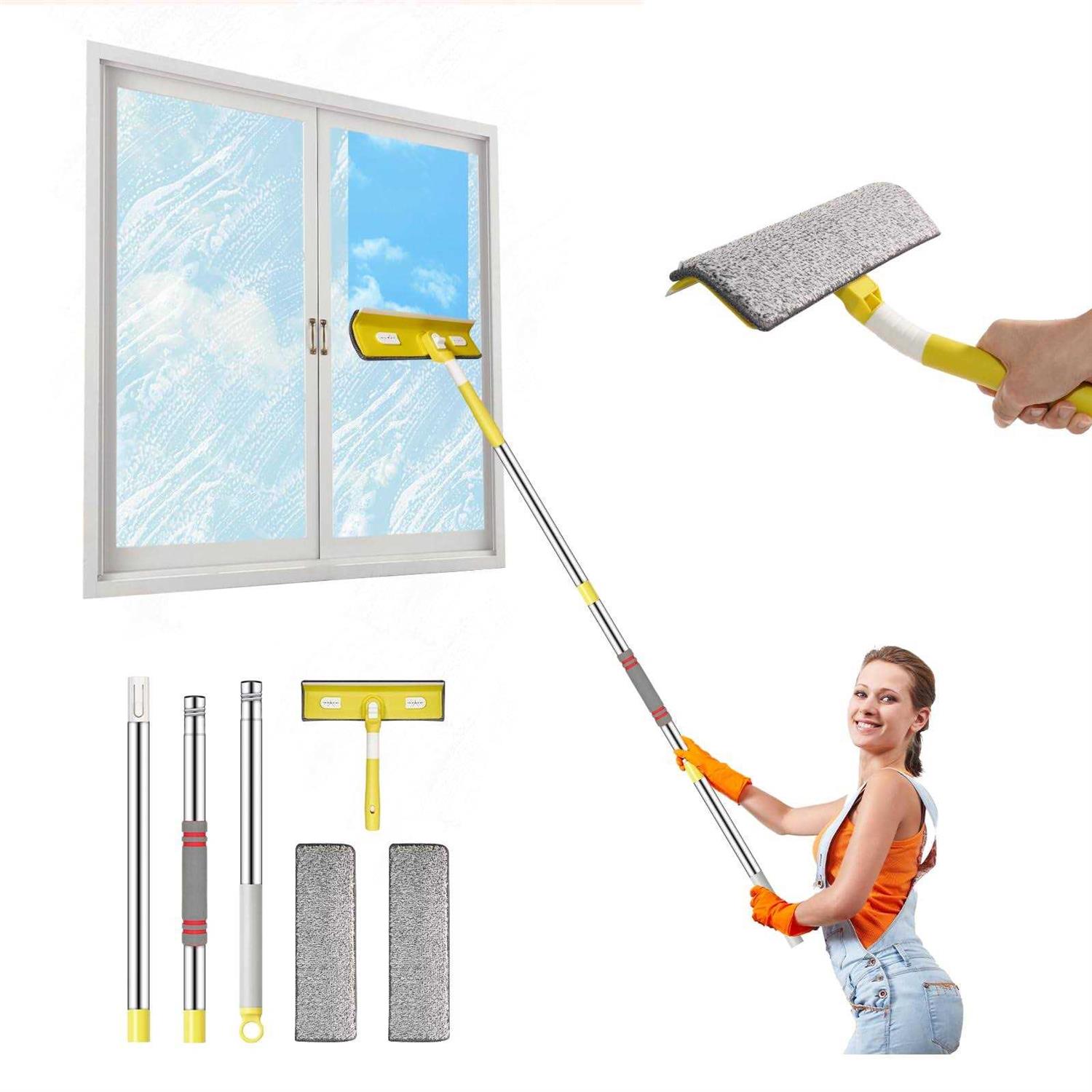 THOMEN squeegee for window cleaning never leaving streaks upgraded window cleaning squeegee kit dual-purpose
