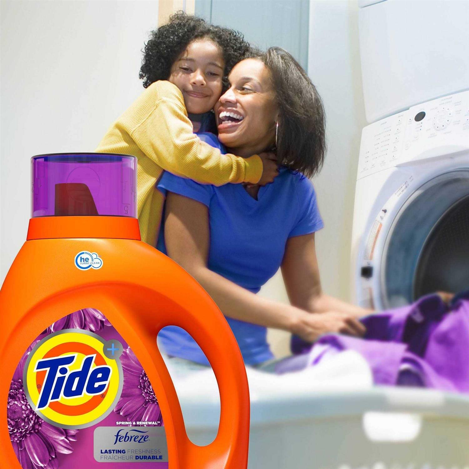 Tide Plus Febreze Freshness Spring Renewal Liquid Laundry Detergent - Image 2
