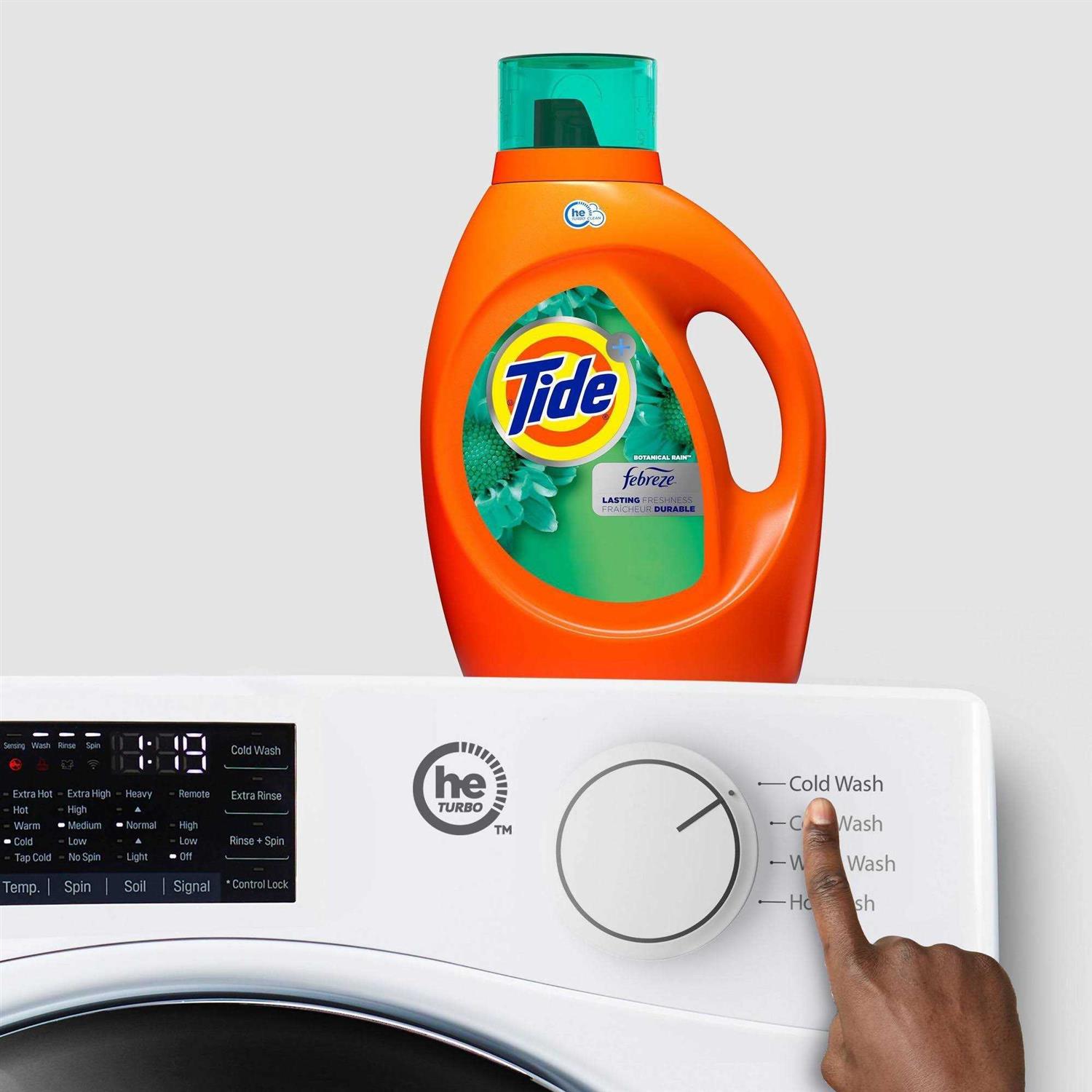 Tide Plus Febreze Freshness Spring Renewal Liquid Laundry Detergent - Image 2