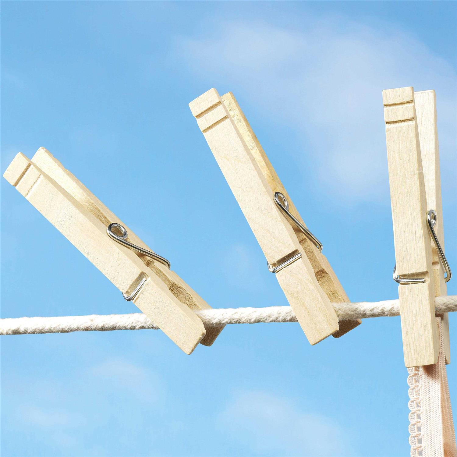 Whitmor Clothespins Natural Wood - Image 5