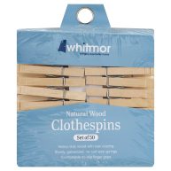 Whitmor Clothespins Natural Wood