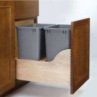 Rev-A-Shelf Double 35 Qt. Pull-Out Bottom Mount Waste Container