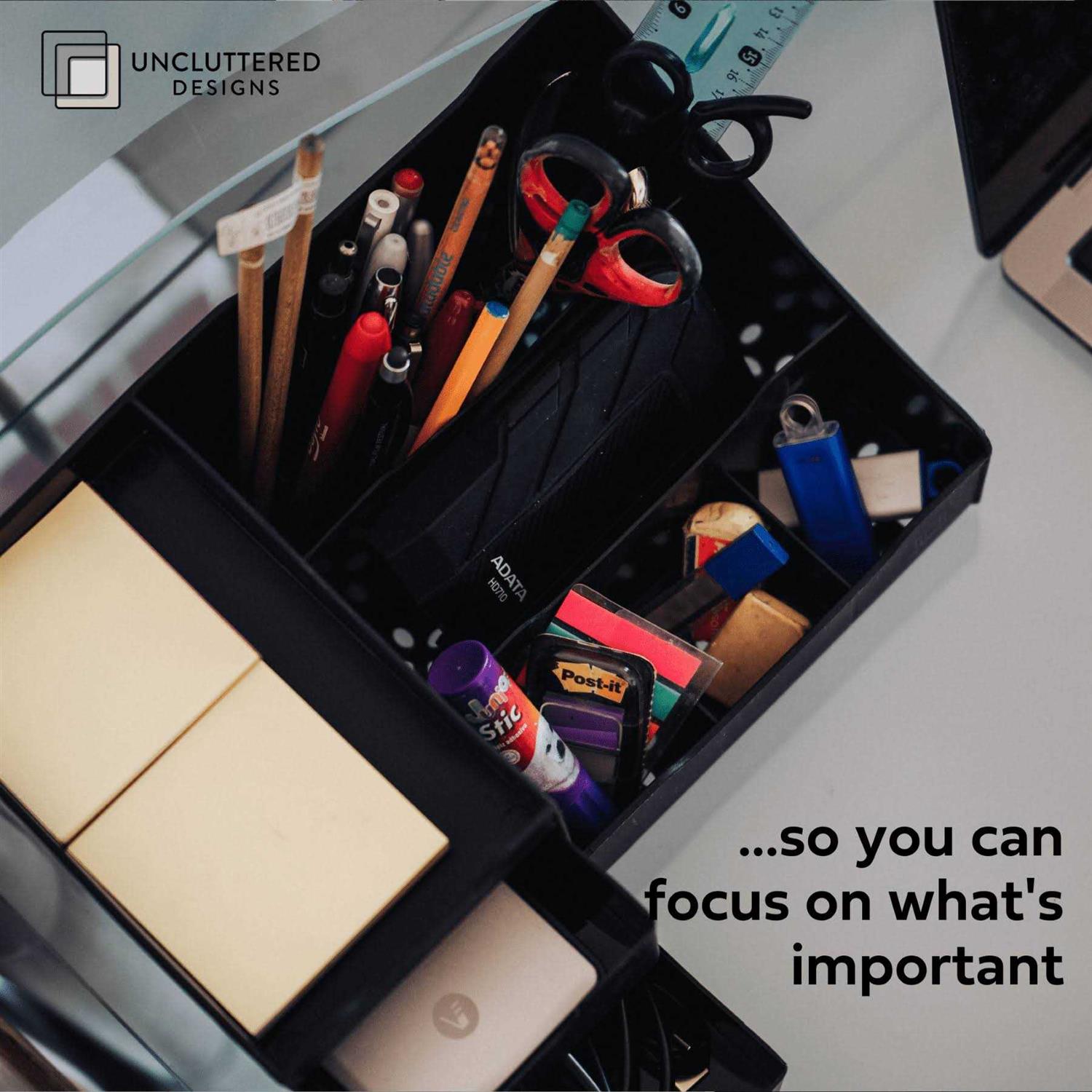 Uncluttered Designs Makeup Organizer With Drawers Modern Countertop Storage for Cosmetics Chic Vanity Holder for Perfume - Image 5