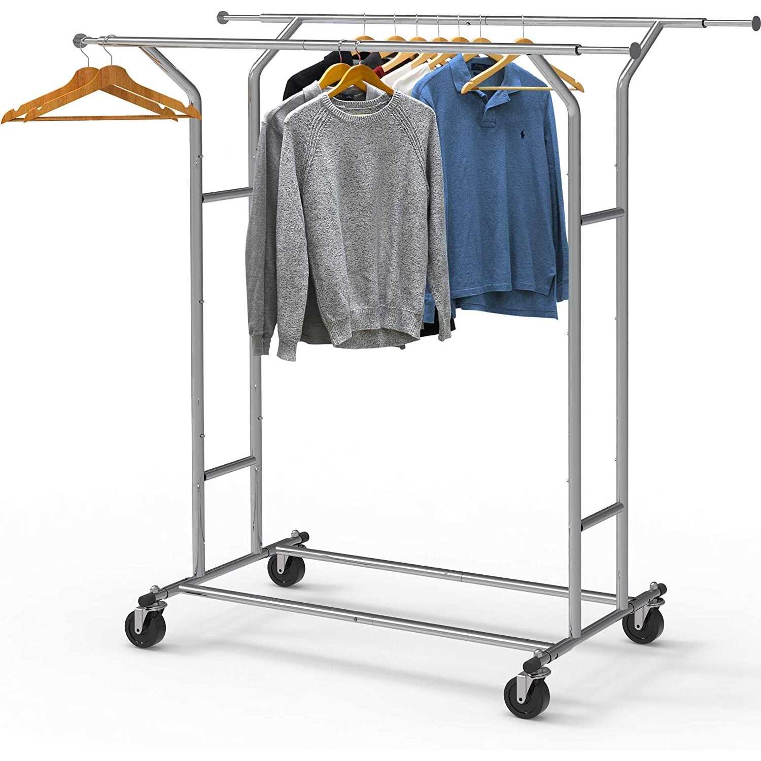 Simple Houseware SimpleHouseware Heavy Duty Double Rail Clothing Garment Rack
