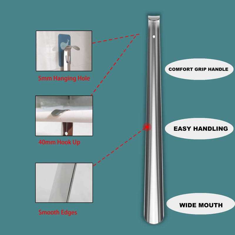 Shoe Horn Long Handle Metal - Image 4