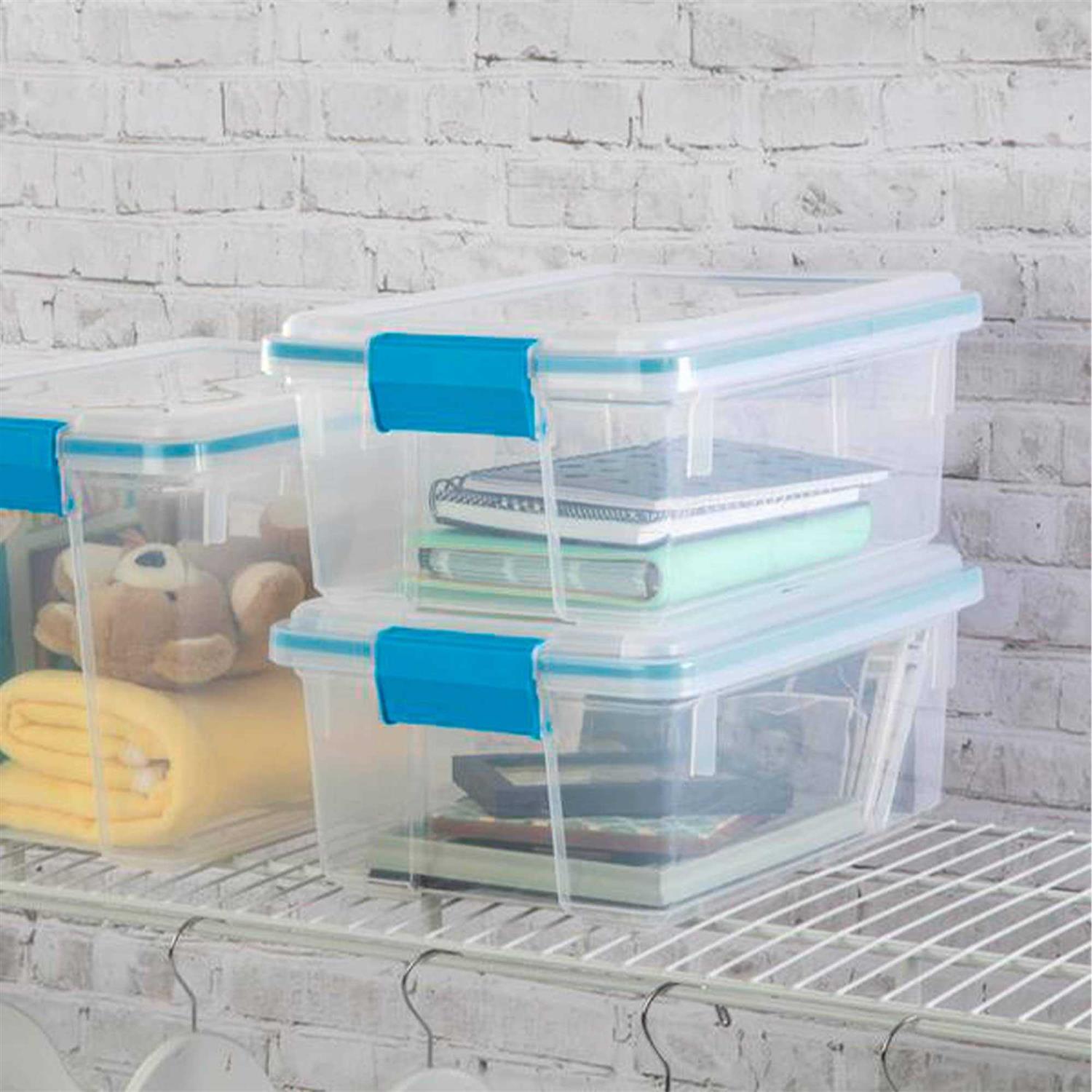 Sterilite Clear Plastic Storage Bin - Image 4