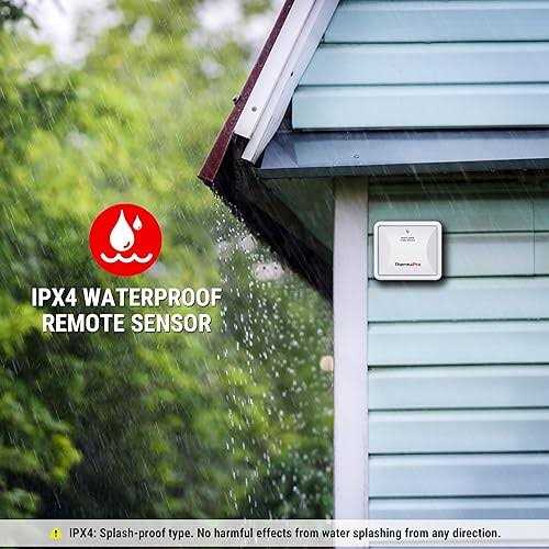 ThermoPro Indoor Outdoor Thermometer Wireless Tp200b Thermometer Indoor Outdoor with Temperature Sensor Up to 500ft - Image 2