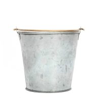 Way to Celebrate Galvanized Bucket with Gold Handle