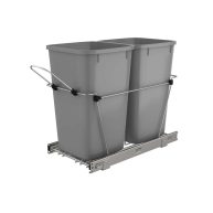 Rev-A-Shelf Double Pull Out Trash Can 27 Qt for Kitchen